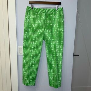 Trina Turk Green Bamboo Pattern Pants. Moss 2 style. Women’s size 8. NEW!